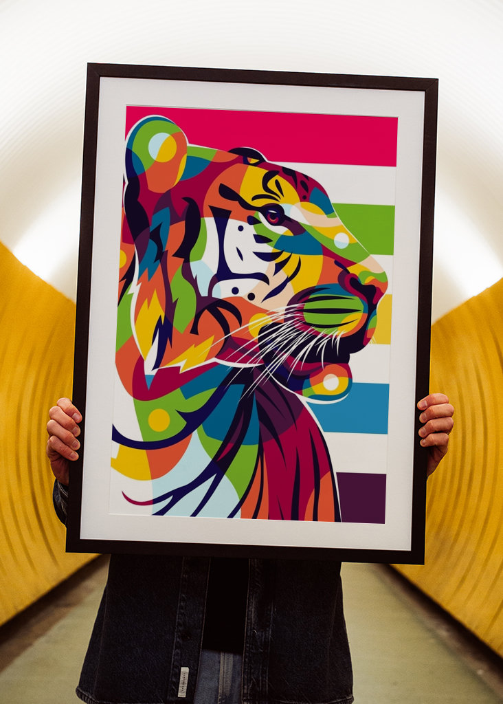 Le Pop Art du tigre sauvage du Bengale