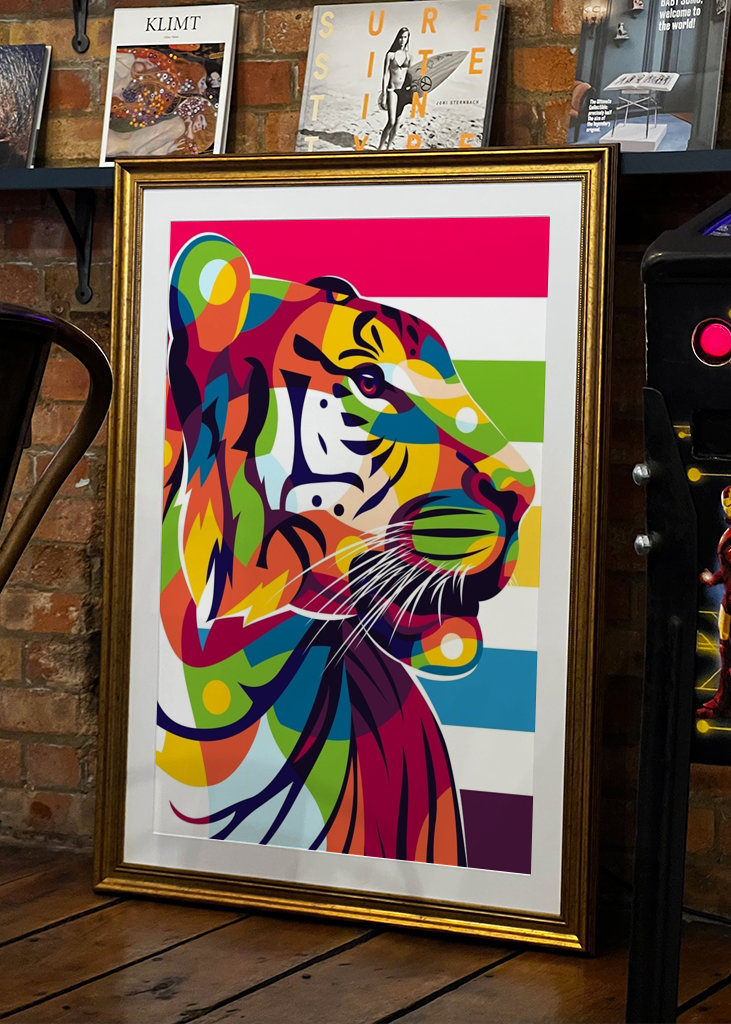 Le Pop Art du tigre sauvage du Bengale