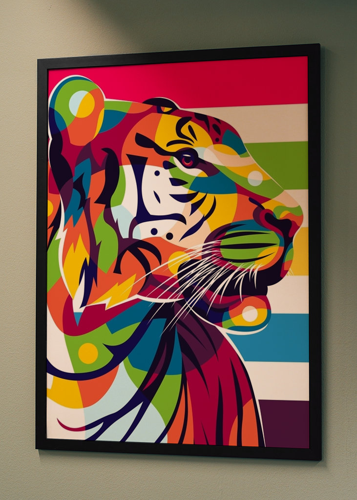 Le Pop Art du tigre sauvage du Bengale