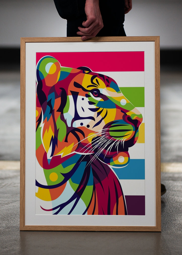 Le Pop Art du tigre sauvage du Bengale