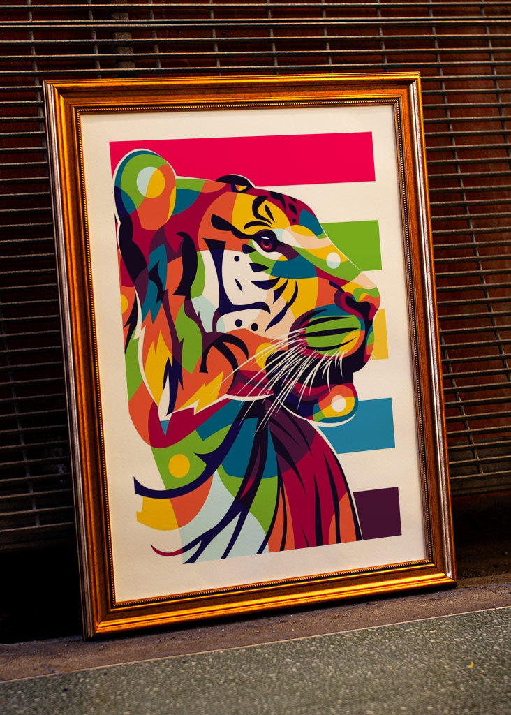 Le Pop Art du tigre sauvage du Bengale