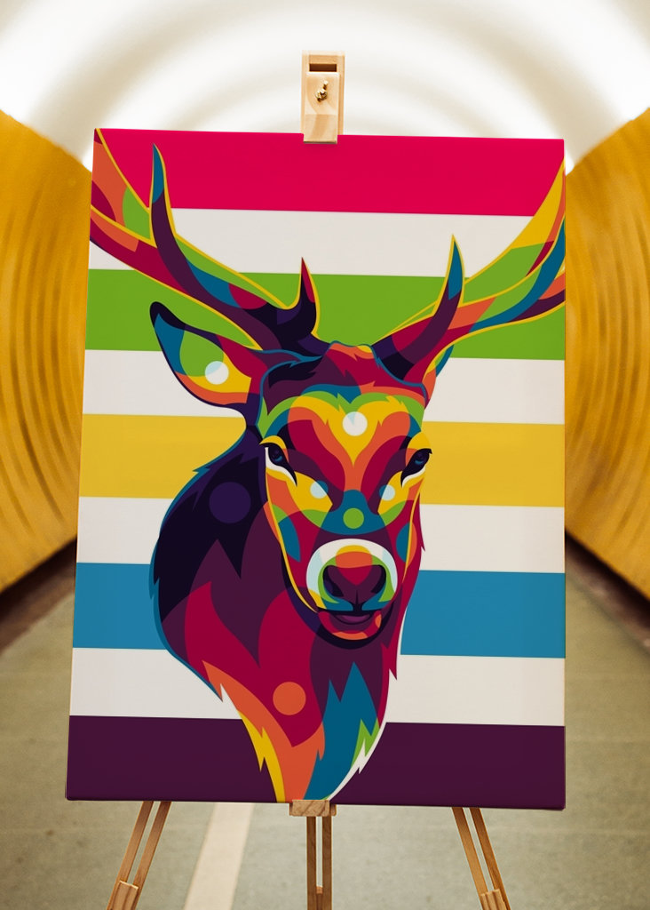 Le portrait du cerf sauvage