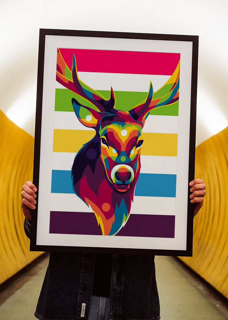 Le portrait du cerf sauvage