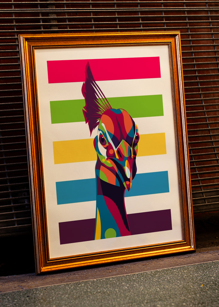 Le portrait du paon indien