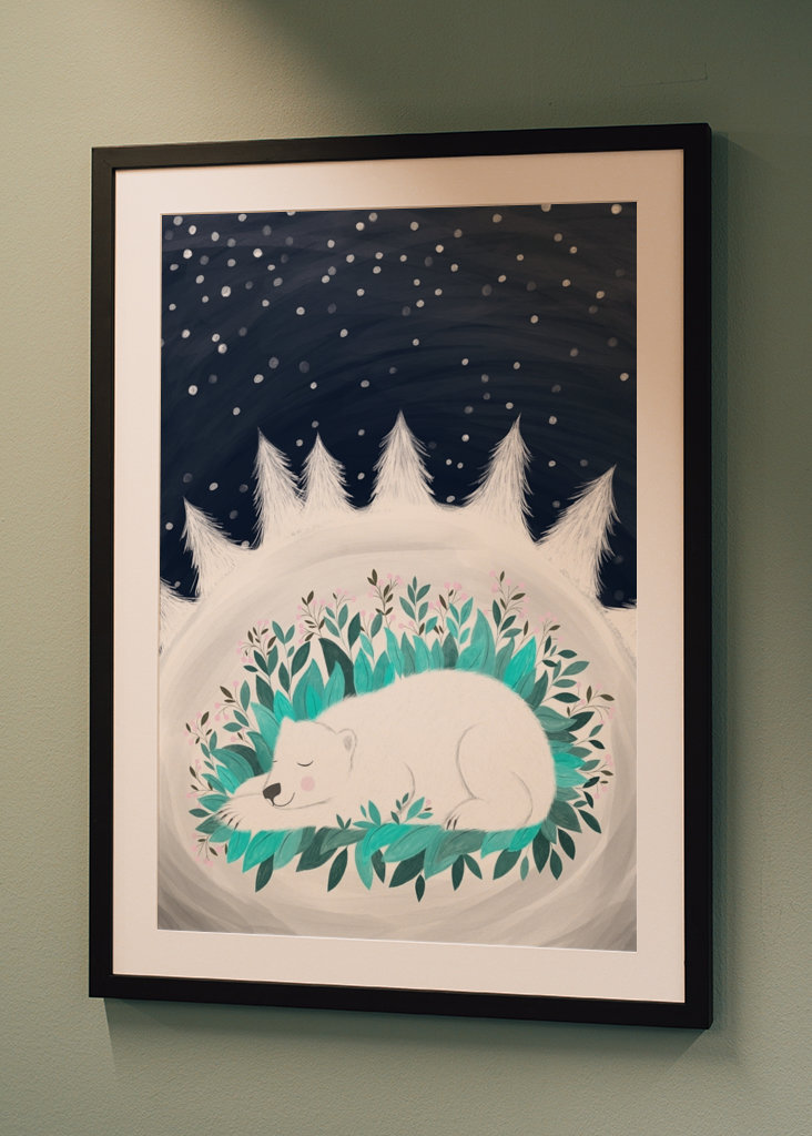 Ours polaire en hibernation