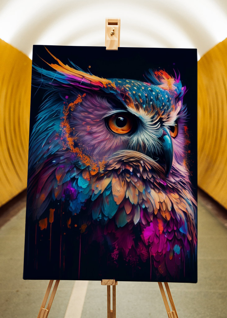 Colourful Owl - Illustration