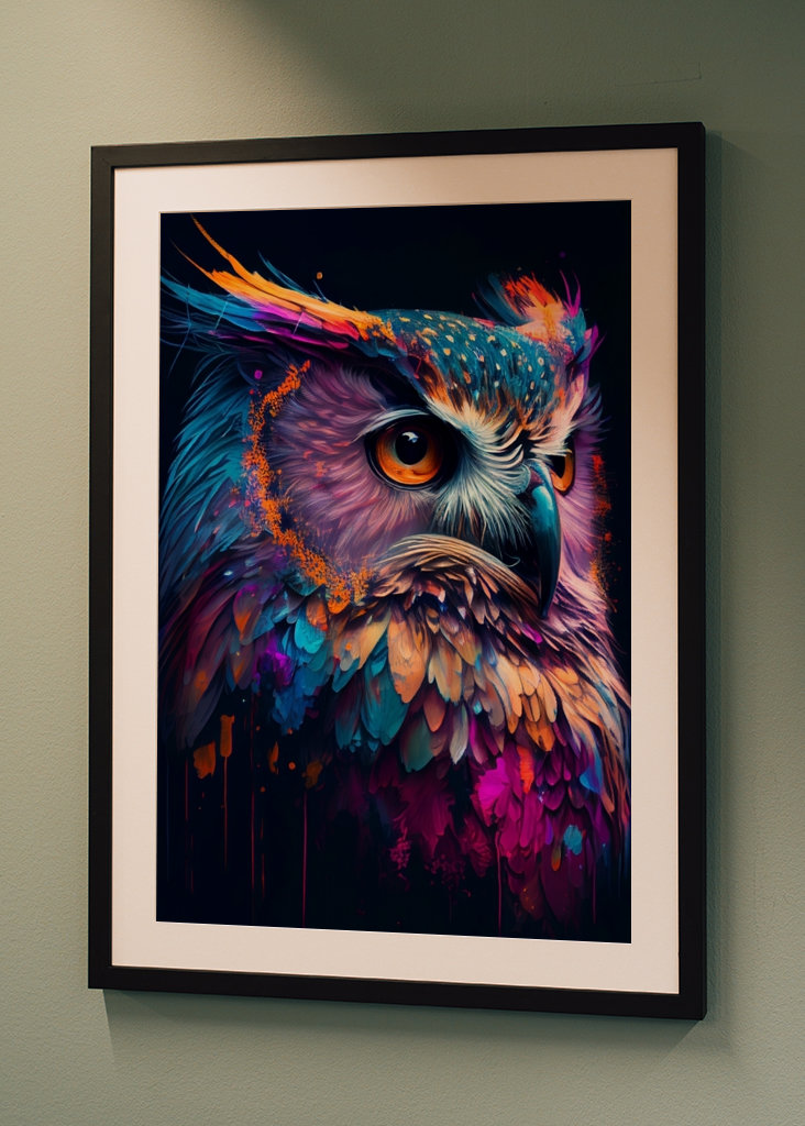 Colourful Owl - Illustration