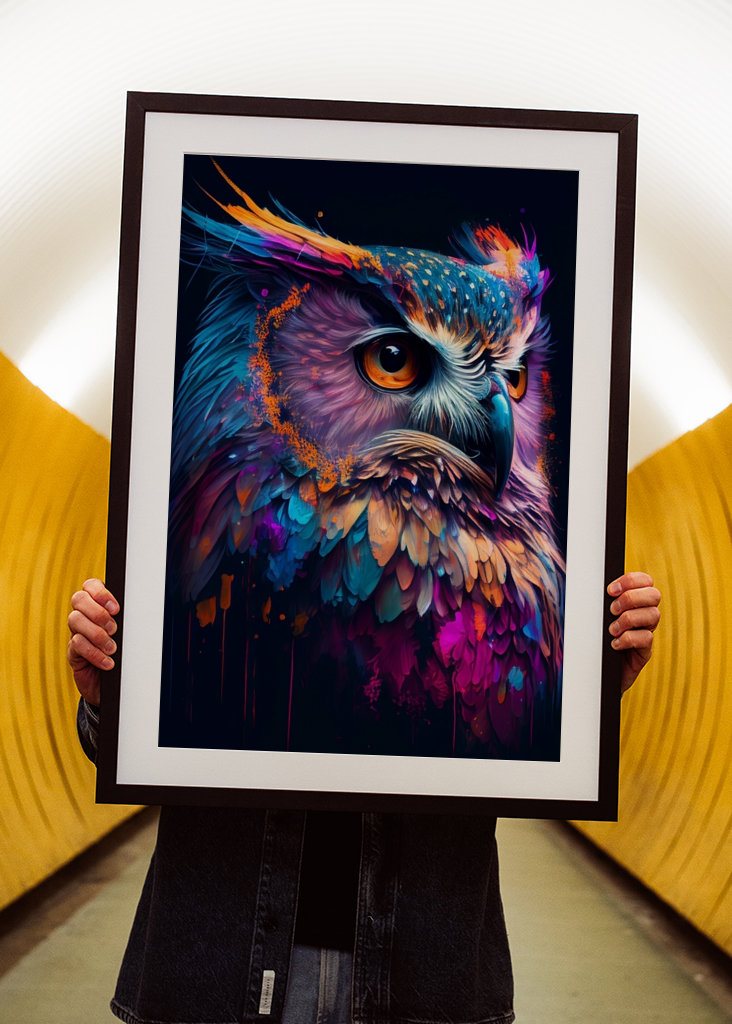 Colourful Owl - Illustration