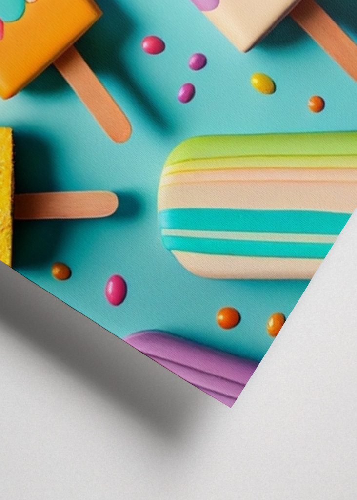 Buntes Eis am Stiel Poster von drdigitaldesign | Printler