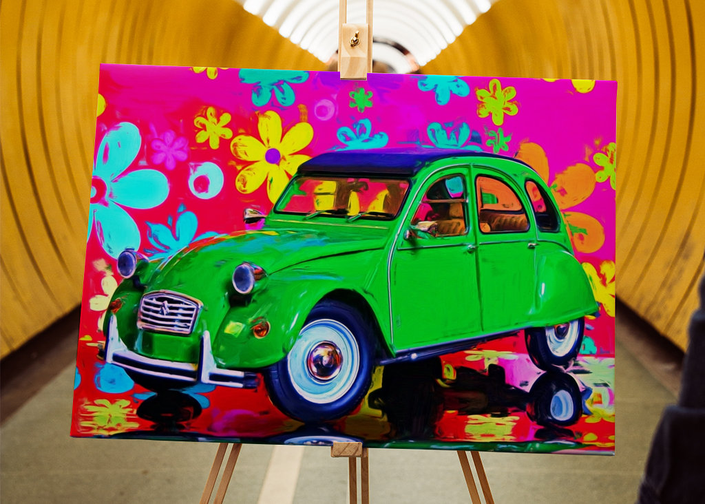 Surréaliste - 2CV verte