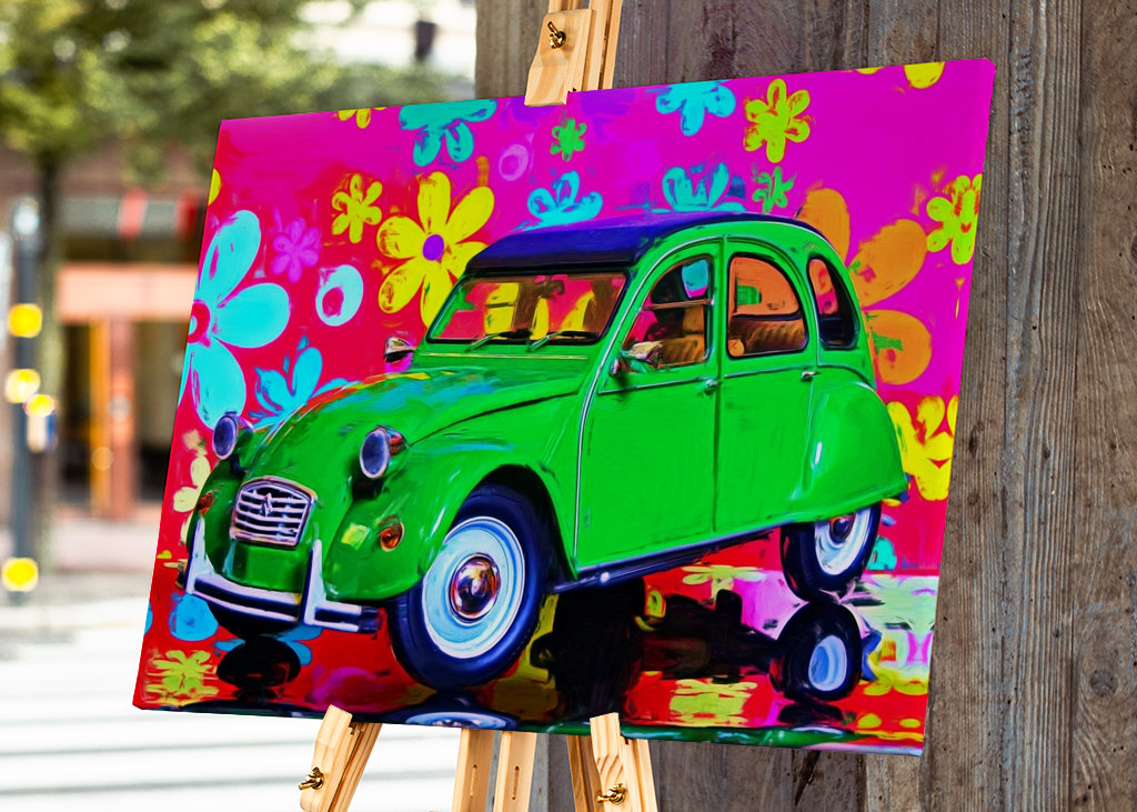 Surréaliste - 2CV verte