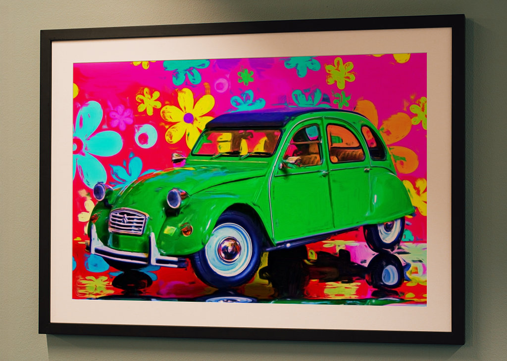 Surréaliste - 2CV verte