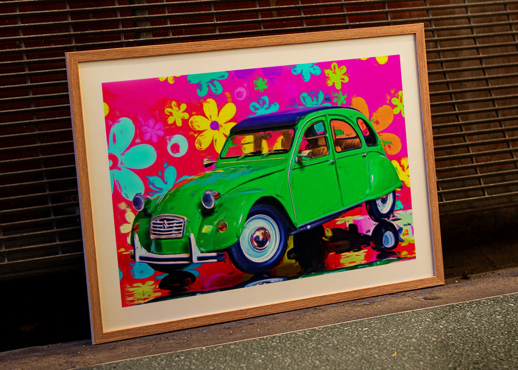 Surréaliste - 2CV verte