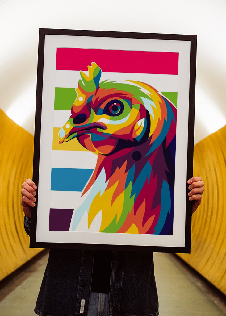 El retrato de la gallina en el arte pop