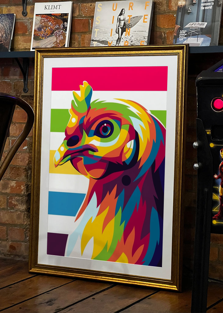 El retrato de la gallina en el arte pop