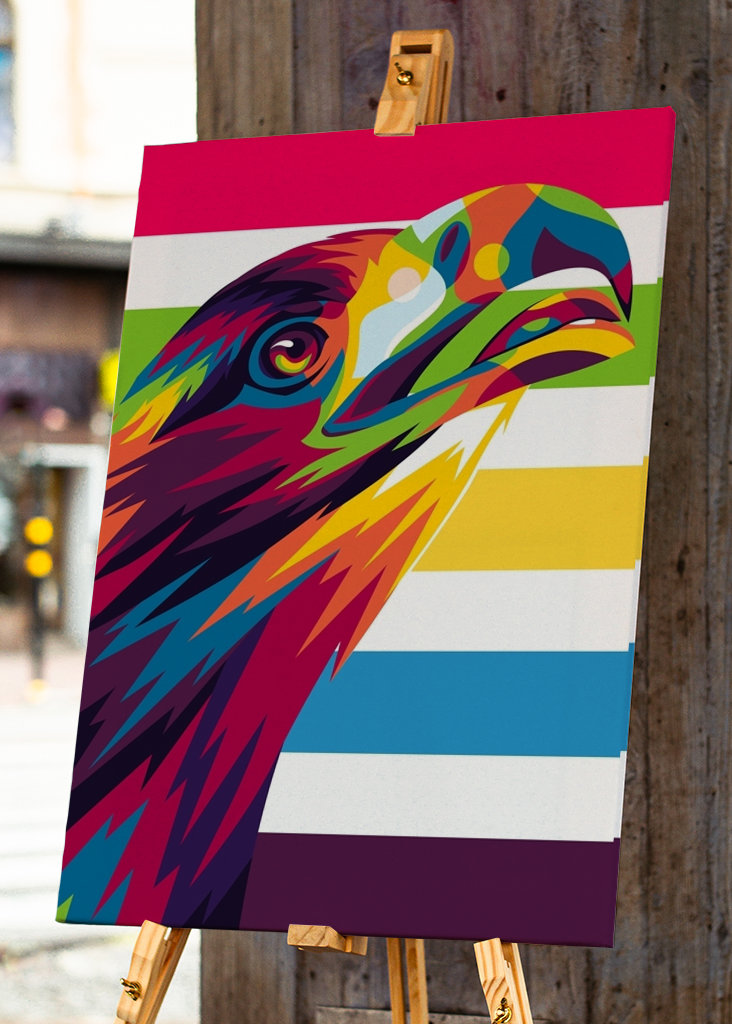 Falcon Eagle in Pop Art