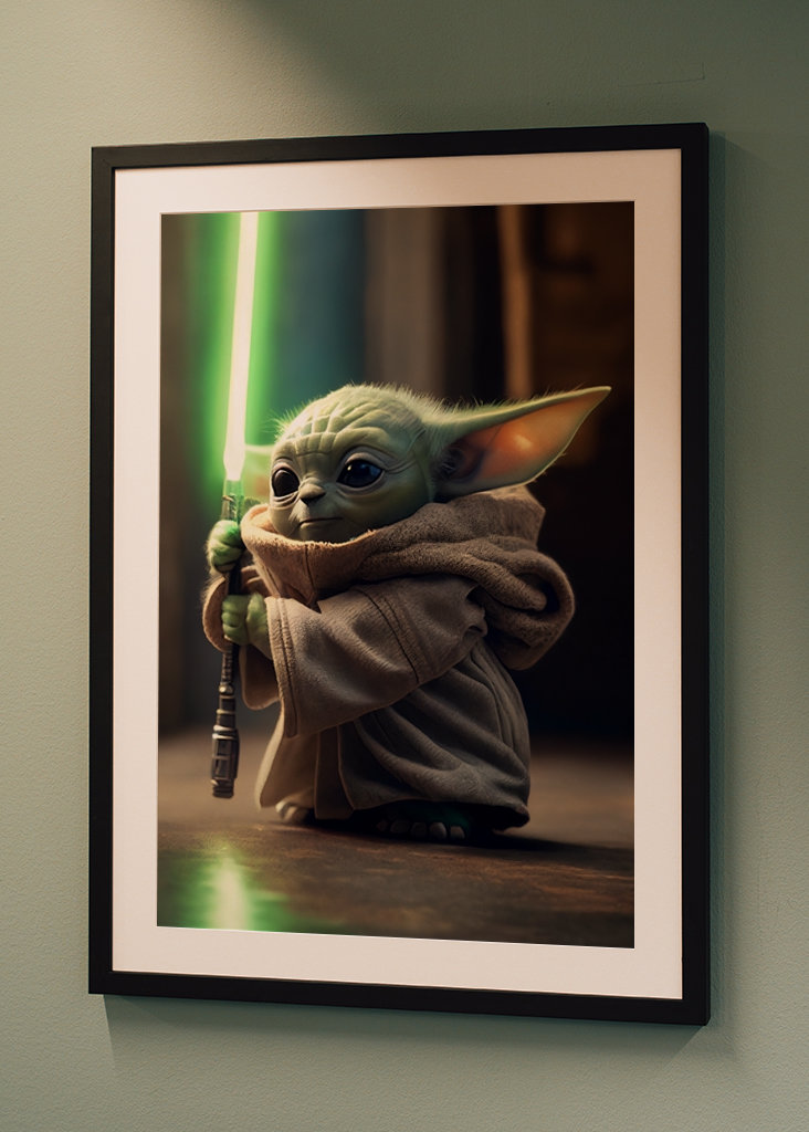 Baby Yoda with Lightsaber