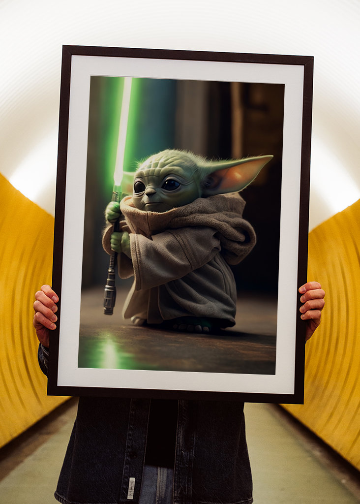 Baby Yoda with Lightsaber