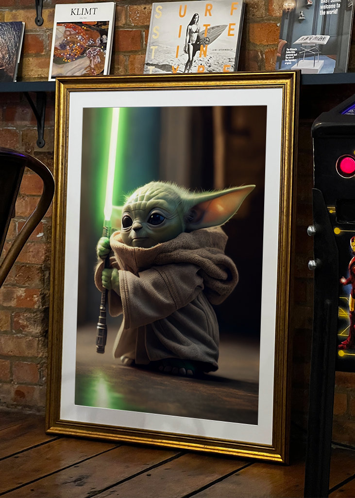 Baby Yoda with Lightsaber