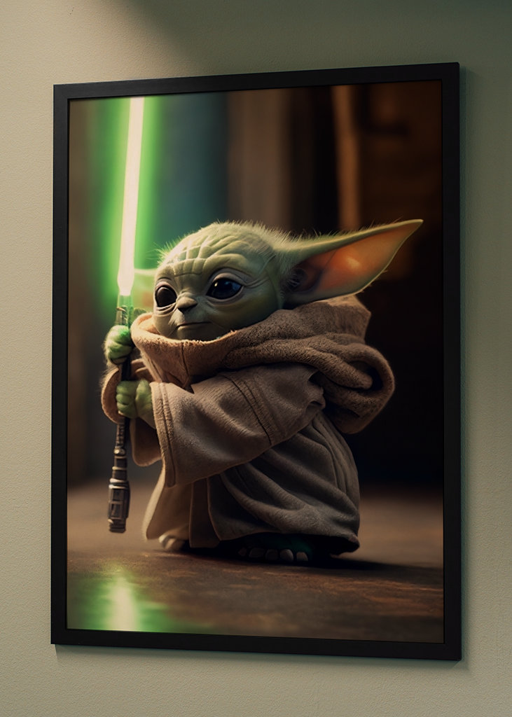Baby Yoda with Lightsaber