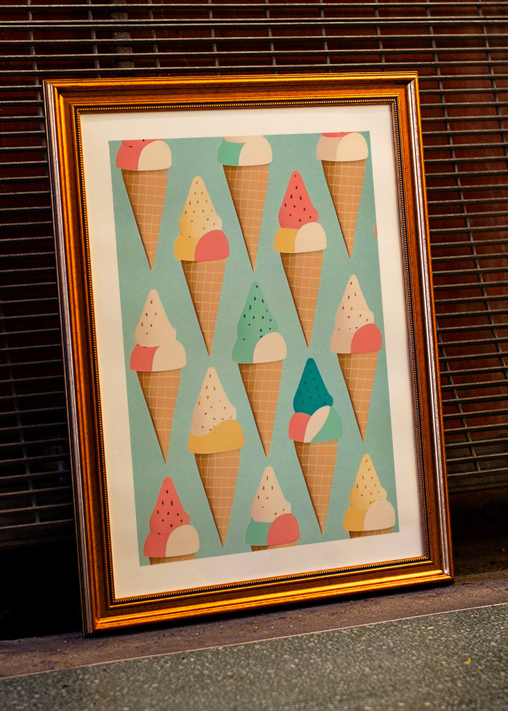 Retro Ice Cream Cones