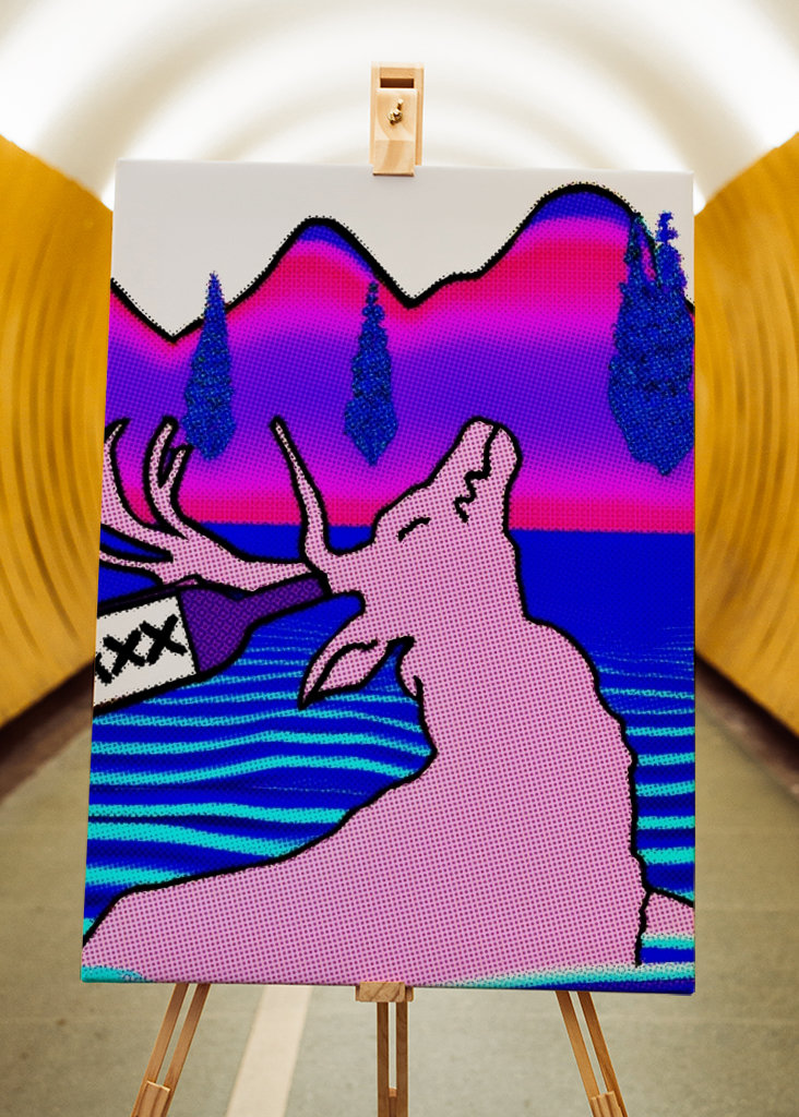 Tipsy Deer Takes a Dip