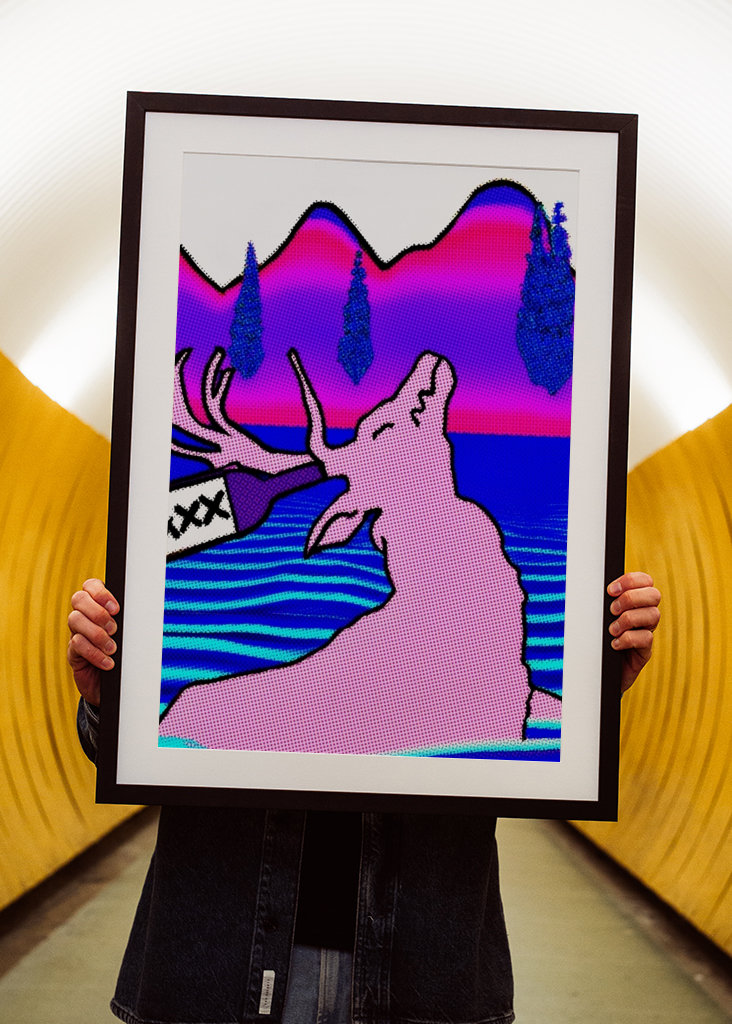 Tipsy Deer Takes a Dip