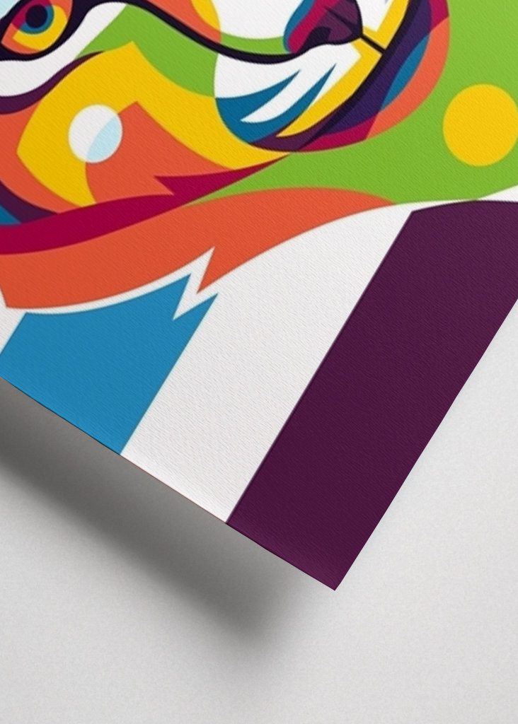 Cabeza de lince en estilo Pop Art