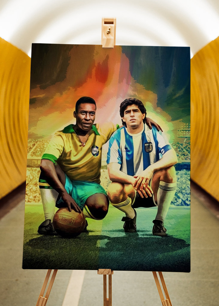 Maradona et Pelé pop art