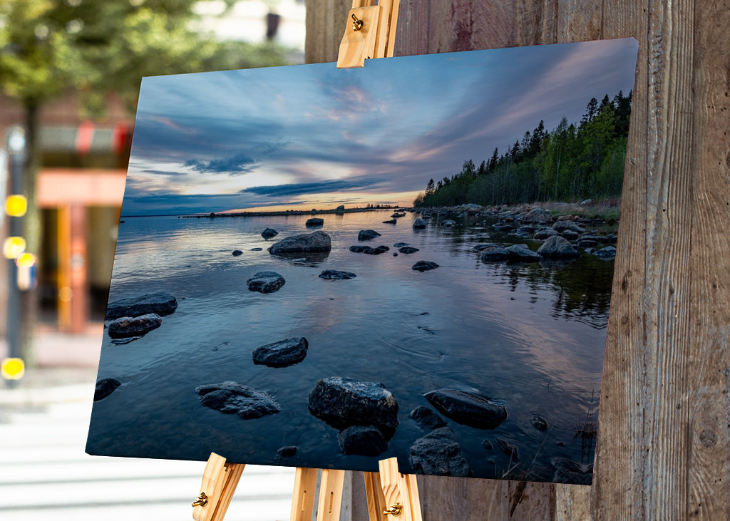 Niebieska godzina nad wodą