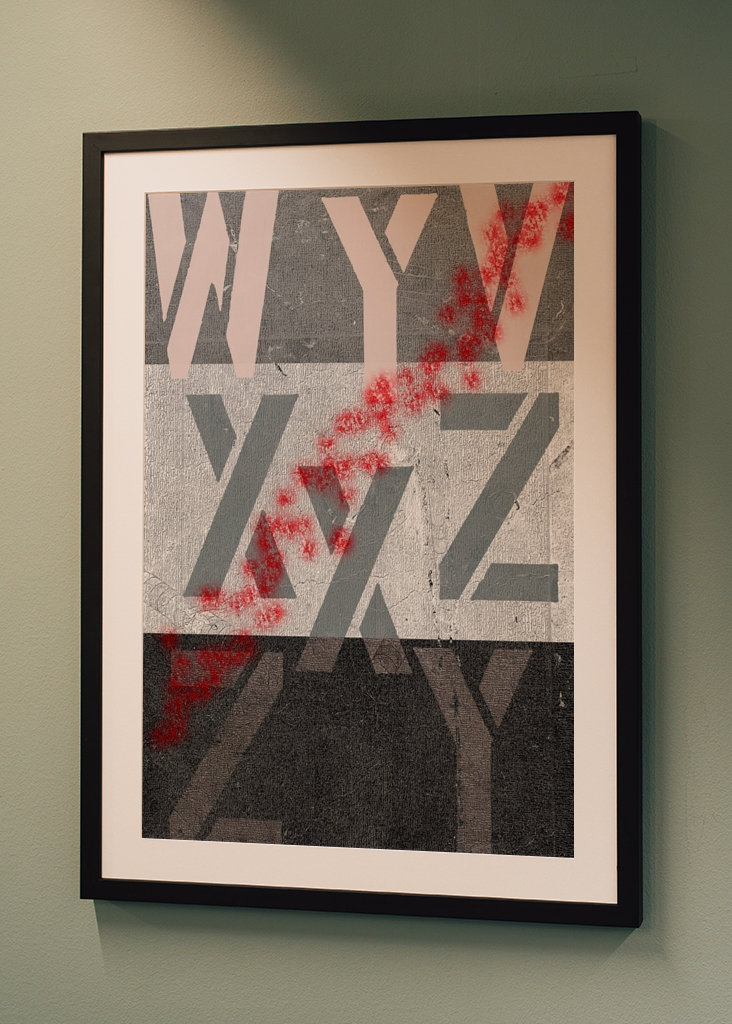 Nápisy a červená barva ve spreji