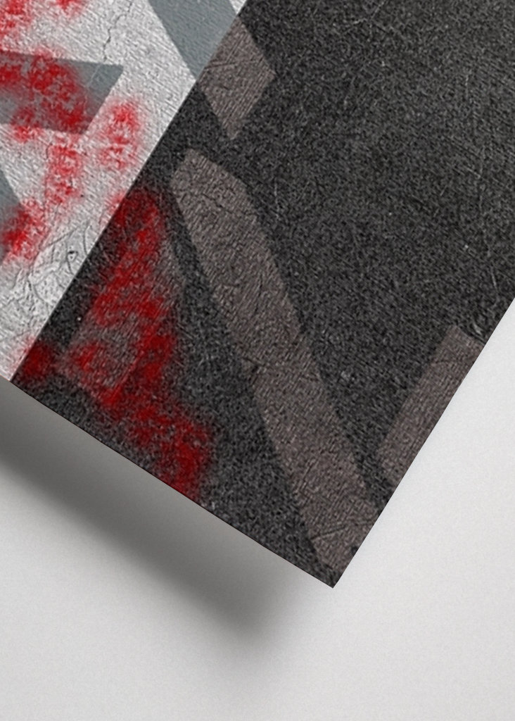 Nápisy a červená barva ve spreji