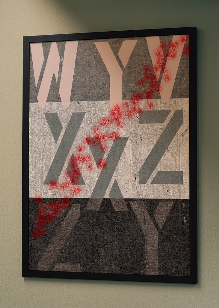 Nápisy a červená barva ve spreji