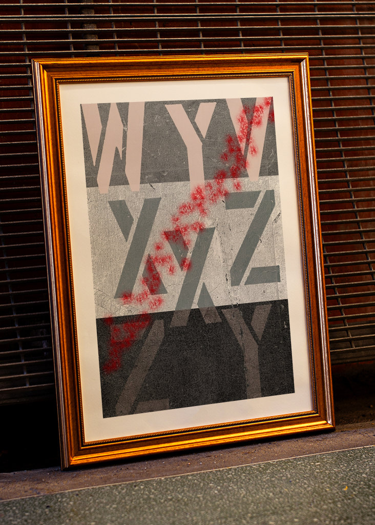 Nápisy a červená barva ve spreji