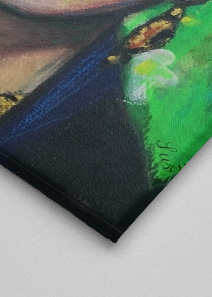 Frida Kahlo mit Blumen