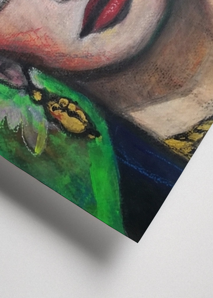 Frida Kahlo mit Blumen