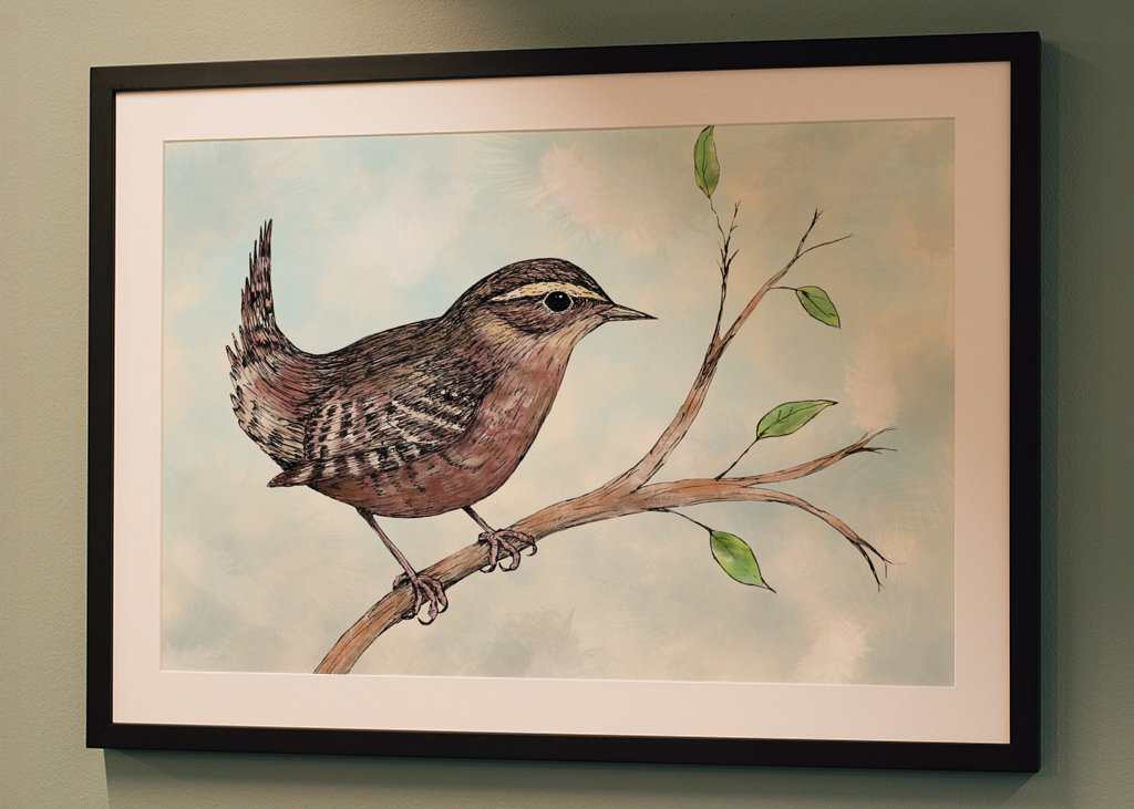 Farbige Tuschezeichnung von 