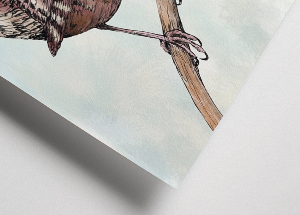 Farbige Tuschezeichnung von 