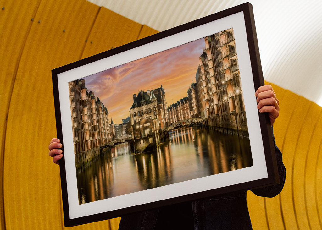 Het kasteel van het water in Hamburg