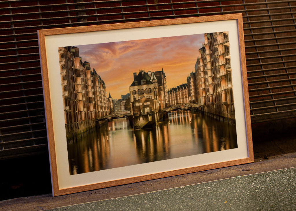 Het kasteel van het water in Hamburg