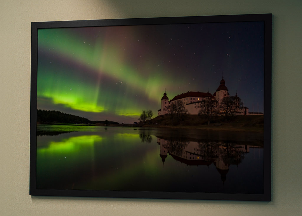 Nordlys bag Läckö Slot