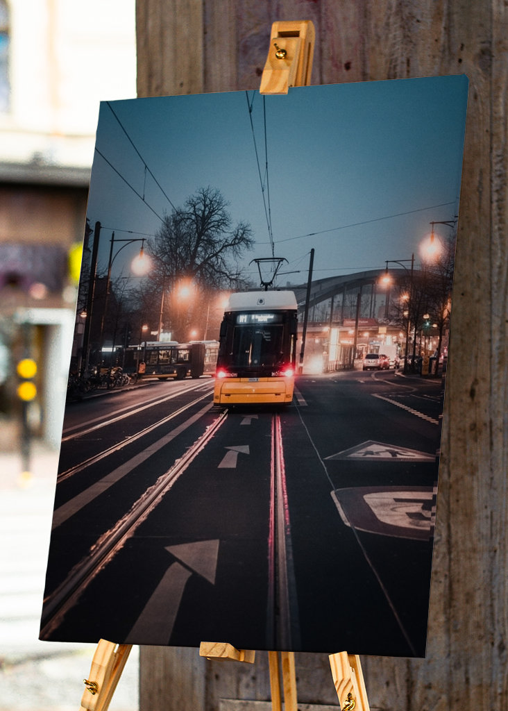 BVG Tram on a foggy morning