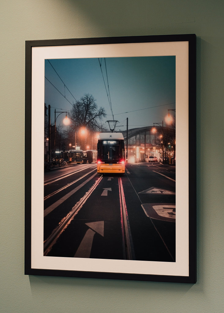 BVG Tram on a foggy morning