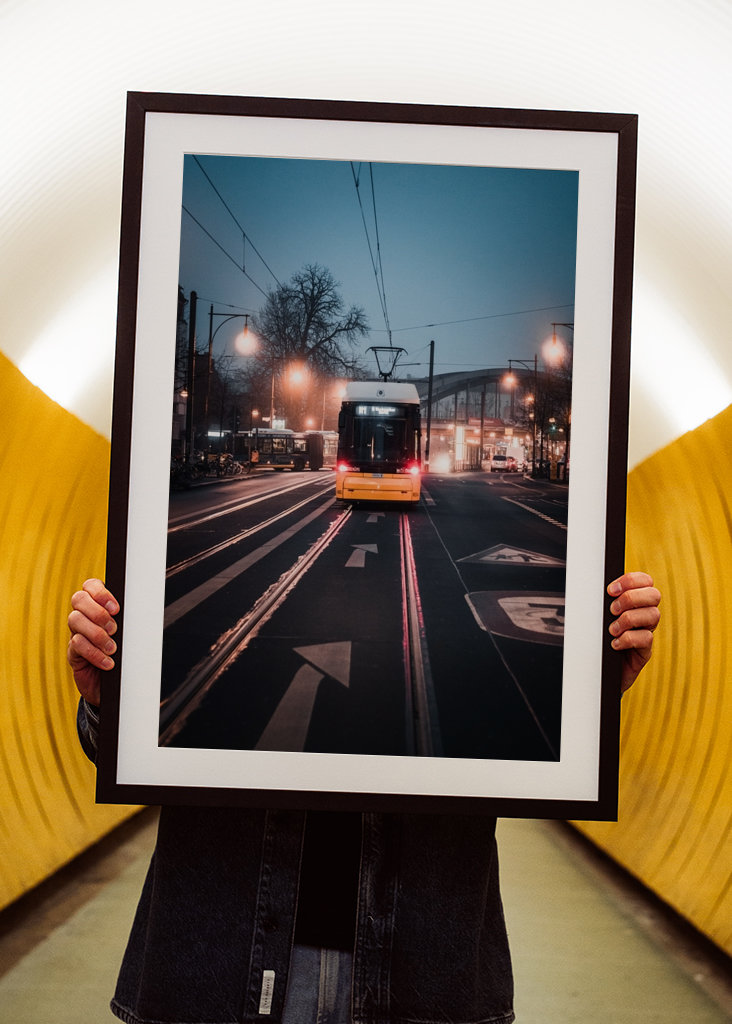 BVG Tram on a foggy morning