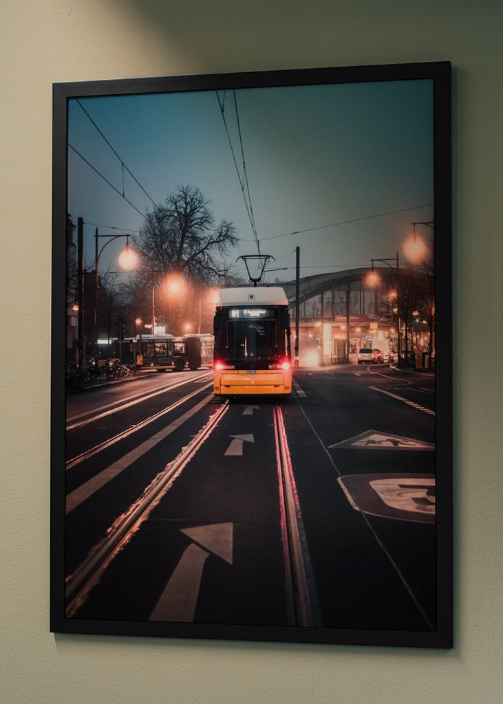 BVG Tram on a foggy morning