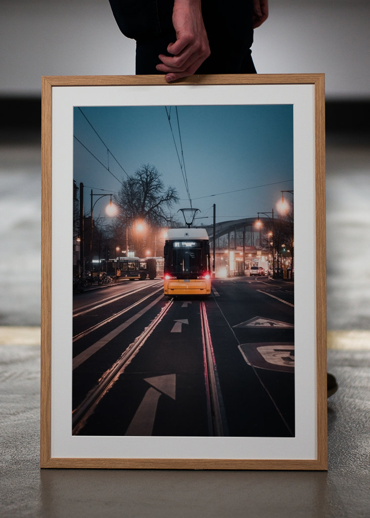 BVG Tram on a foggy morning