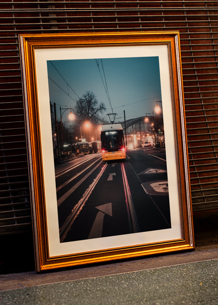 BVG Tram on a foggy morning