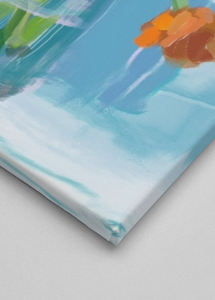 Tulips in a glass vase