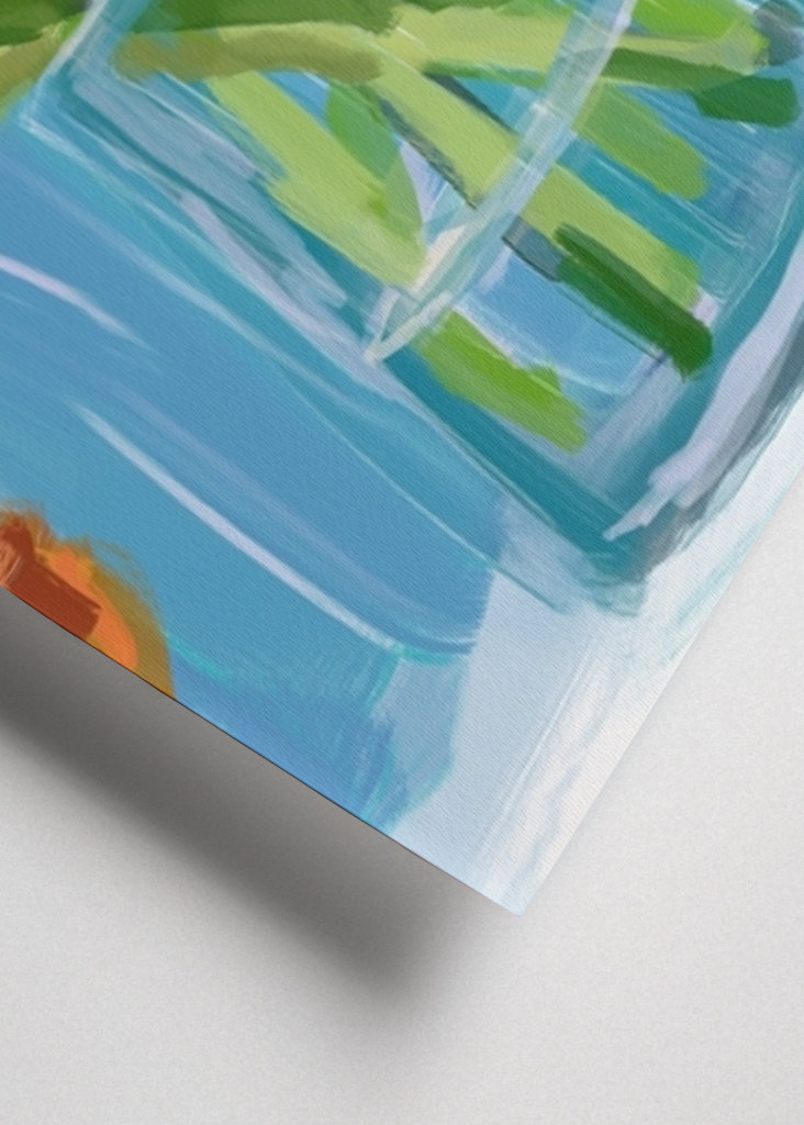 Tulips in a glass vase