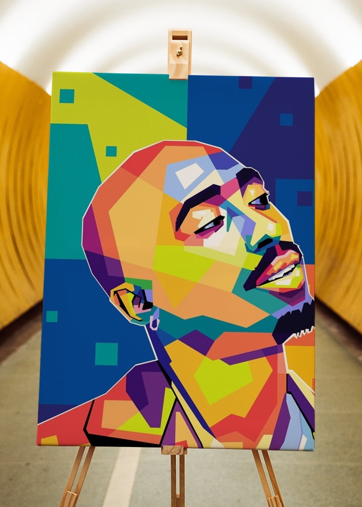 Tupac Shakur pop art stílus